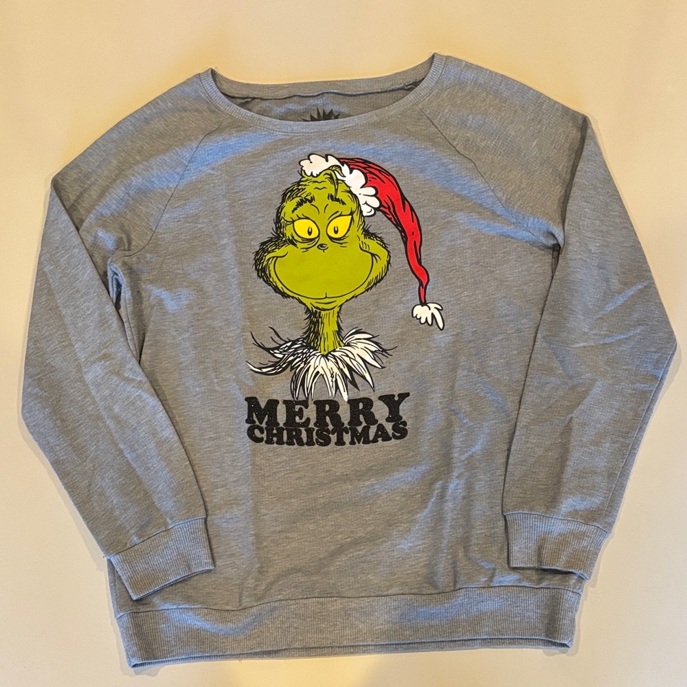 Gray Merry Christmas Grinch Sweatshirt